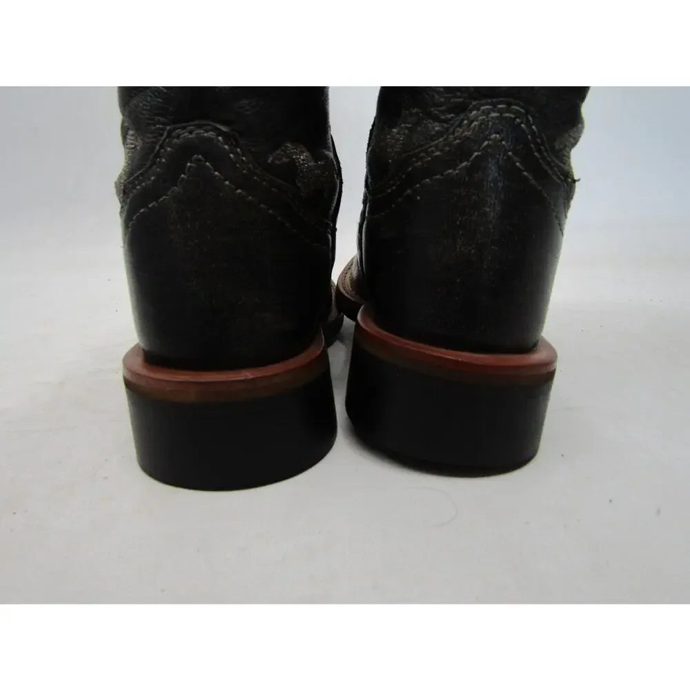 Smoky Mountain Little Kids Youth Size 10 R Black Western Cowboy Boots